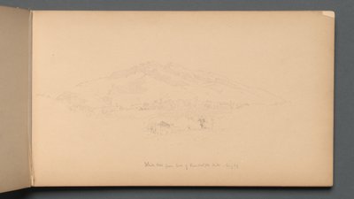 写生簿，第12页：来自Randolph Hill脚下的White Mountians，1859年。 作者 桑福德·罗宾逊·吉福德