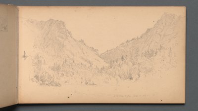 速写本，第18页：Dixville Notch，1859年9月4日，第89页。 作者 桑福德·罗宾逊·吉福德