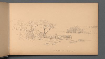 速写本，第20页：1859年9月7日，缅因州，山峰岛。 作者 桑福德·罗宾逊·吉福德