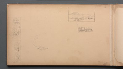 速写本，第37页：缅因州风景名胜，1859年。 作者 桑福德·罗宾逊·吉福德