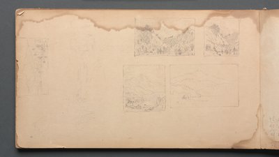 速写本》，第 39 页：缅因州风景画 作者 桑福德·罗宾逊·吉福德