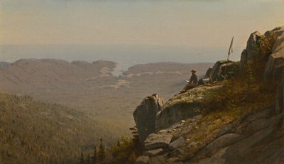 艺术家在缅因州沙漠山的写生，1864-1865。 作者 桑福德·罗宾逊·吉福德