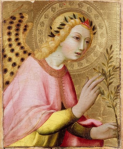 天使报喜天使。约于1450-1500年 作者 Sano di Pietro