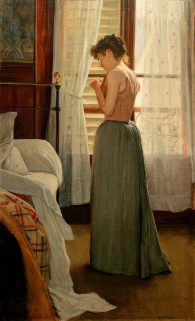 Interieur mit Frau 作者 圣地亚哥·鲁西诺（SantiagoRusiñol）