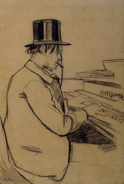 埃里克·萨蒂（Erik Satie）演奏和声的肖像 作者 圣地亚哥·鲁西诺（SantiagoRusiñol）