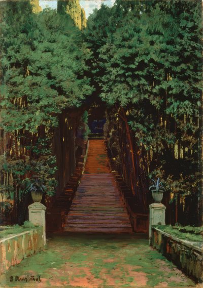 Treppe im Garten 作者 圣地亚哥·鲁西诺（SantiagoRusiñol）