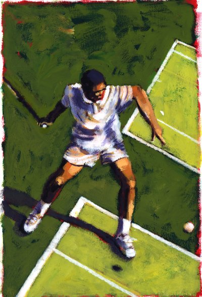 网球运动员，2009（压克力） 作者 莎拉·海沃德