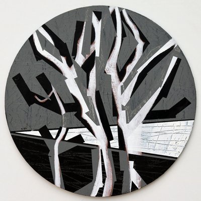 Twixt Heaven & Earth XVII-B (acrylic on circular board) 作者 莎拉·海沃德