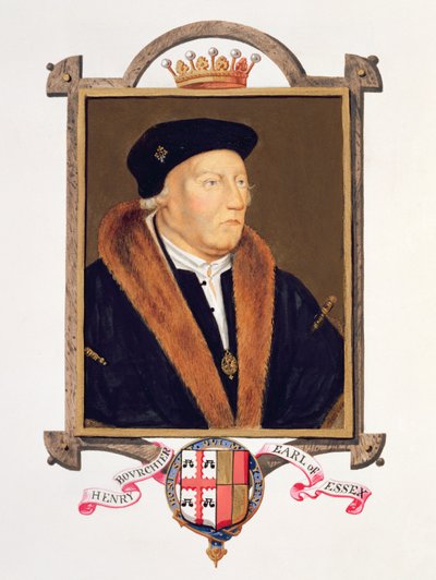 Henry Bourchier的肖像（第1539页）埃塞克斯的第二伯爵，来自“伊丽莎白女王法庭回忆录”，于1825年出版（纸上有水粉和水粉） 作者 艾塞克斯（Essex）的莎拉伯爵夫人（Sarah Countess）