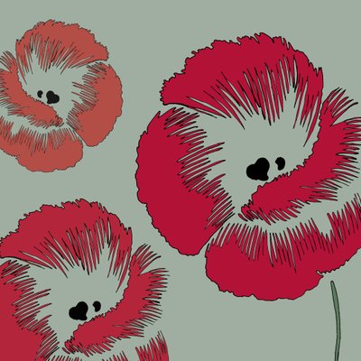 Picnic Poppy，2005（数字） 作者 莎拉·霍夫