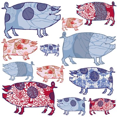 2005年中期小猪（数字） 作者 莎拉·霍夫