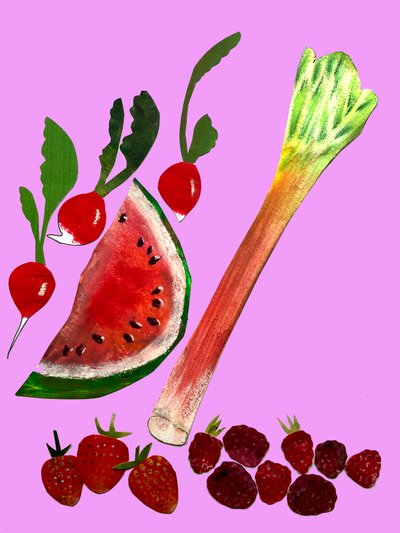 Fruit & veggies,2020,cutout 作者 莎拉·汤普森·恩格斯