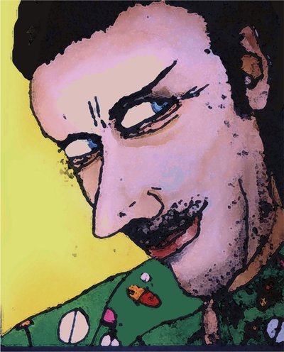 Green jacket ,2020 (ink on paper) 作者 莎拉·汤普森·恩格斯