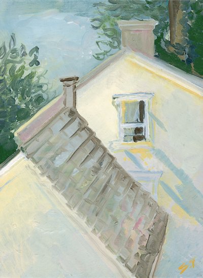 金色之光，约 2020 年（布面油画） 作者 莎拉·都铎