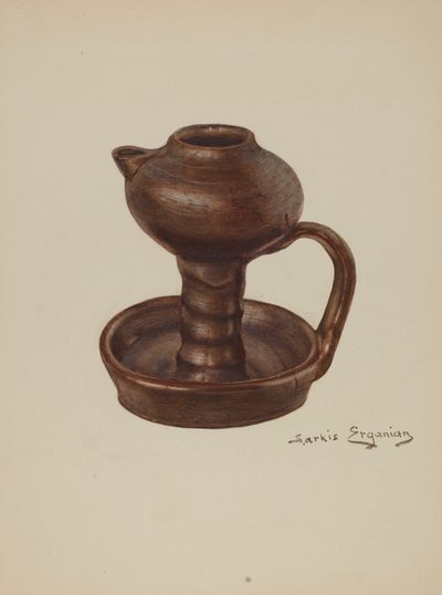油脂灯，约1939年。 作者 萨尔基斯·埃尔加尼安
