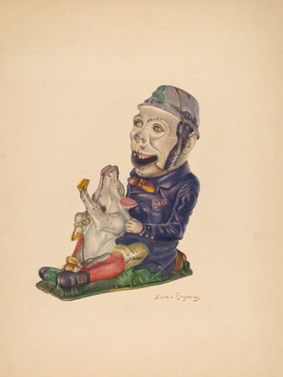 玩具银行：帕迪和猪，约1938年。 作者 萨尔基斯·埃尔加尼安