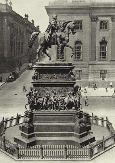 Berlin: Denkmal Friedrichs des Grossen; Monument of Frederick the Great (b/w photo) 作者 萨沙·斯通（Sasha Stone）
