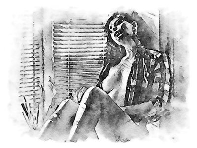 格子衬衫的裸体女人 作者 SaskiaBJ