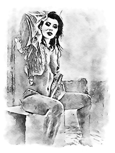 上衣的裸体女人 作者 SaskiaBJ