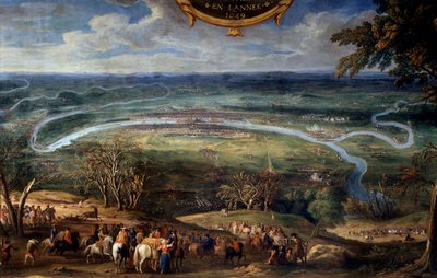 波旁王朝的路易二世，康德亲王（Bourbon-Conde）（Grand Conde）（1621-1686）的行动，1649年在弗朗德时期对巴黎的封锁 救世主Le Conte（Leconte，Le Comte，Lecomte）（1659-1694）的画作 17世纪 尚蒂伊，康德博物馆 作者 勒·孔戴