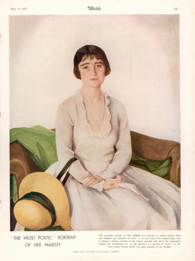 伊丽莎白女王陛下肖像（1900-2002），选自《素描 作者 萨维利·索林