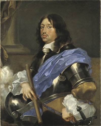 瑞典国王查理十世-古斯塔夫--瑞典国王查理十世-古斯塔夫（1622-1660）的肖像，作者是Bourdon, Sebastien（1616-1671）。布面油画。尺寸：102x82厘米。斯德哥尔摩国家博物馆 作者 塞巴斯蒂安·波登（Sebastien Bourdon）