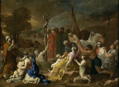 摩西与大蛇（1653-1654） 作者 塞巴斯蒂安·波登（Sebastien Bourdon）