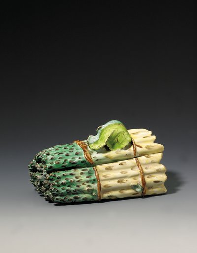 芦笋盖碗，约1750年 作者 塞欧工厂