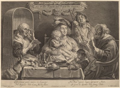 家庭音乐会（老人唱，年轻人啭） 作者 在 Jacob Jordaens 之后骂 Adams Bolswert