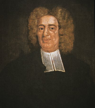 Cotton Mather（布面油画） 作者 美国学校