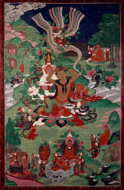 佛陀一生的片段：理发。 挂毯。 巴黎，吉美博物馆，国立亚洲艺术博物馆 作者 亚洲学校