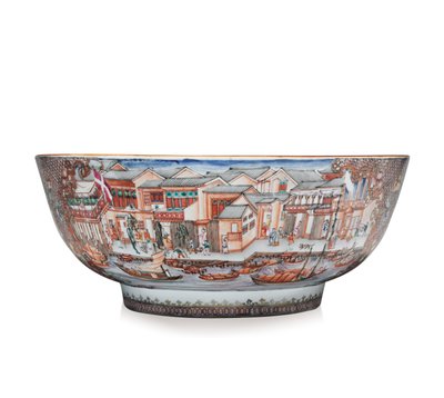 一个大洪碗，约1785年（陶瓷） 作者 学校中文