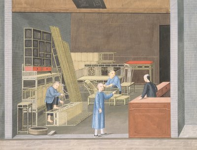 竹制家具店（水粉和水彩纸张） 作者 学校中文