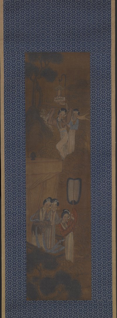 游行中的五位妇女（绢本水墨设色） 作者 学校中文