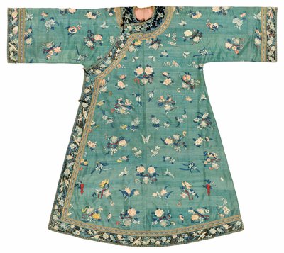 19世纪中叶翡翠般的Kesi女式长袍（纺织） 作者 学校中文