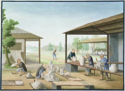 瓷器制造：手工造型和制模（纸上水彩和水粉画） 作者 学校中文
