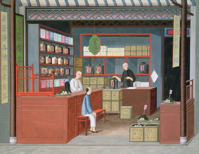 明堂茶庄经营清香嫩叶茶（纸本水彩、水粉画） 作者 学校中文