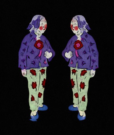 彩绘剪纸或 "简牍"，中国民间艺术，北京。 作者 学校中文