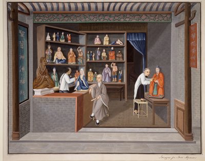 商店场景（纸上水彩和水粉画） 作者 学校中文