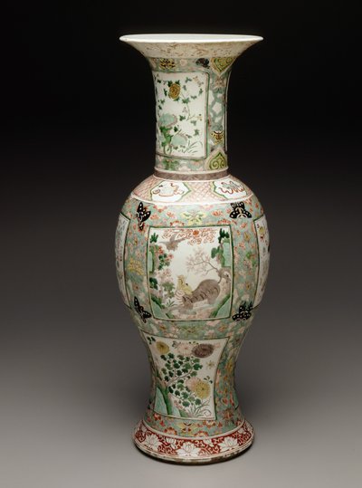 花瓶，约1700年（瓷釉） 作者 学校中文