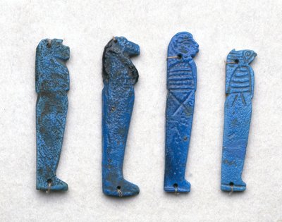 荷鲁斯之子的护身符，希腊罗马时期，公元前332年至395年（蓝色彩陶） 作者 埃及学校
