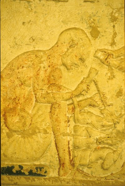 古埃及，壁雕/绘画，佩托西里斯墓，图纳埃尔吉贝尔，公元前 300 年，雕塑家（照片） 作者 埃及学校