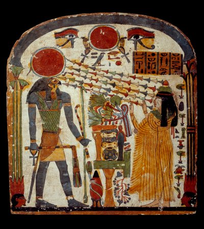 古埃及艺术：Taperet石碑 已故的Taperet向Re-Horakhty（Re Horakhty，约公元前900-800年）祈祷 巴黎，卢浮宫博物馆 作者 埃及学校