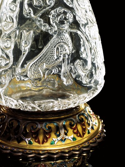 埃及法蒂玛（Fatimid）壶，975-1025年，塞夫尔（Jevin Valentin Morel）装裱 作者 埃及学校