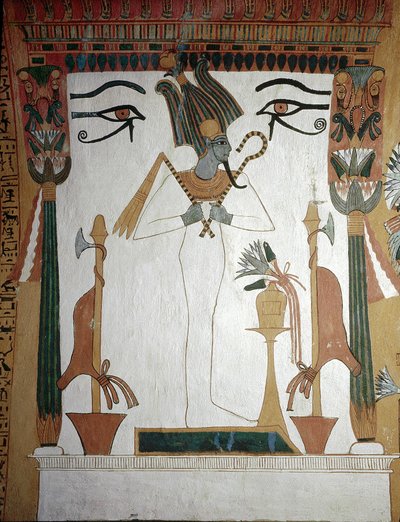 卢克索，底比斯：Deir El Medineh，工匠村和墓地。塞内杰姆墓：奥西里斯神，象征着人死后的精神重生。 作者 埃及学校