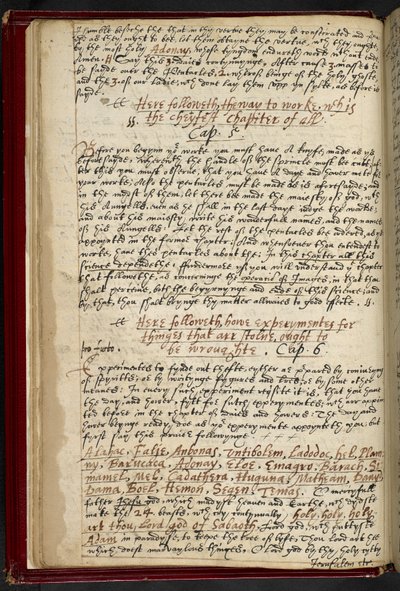 添加 MS 36674 f.9v（牛皮纸上的墨迹）"隐形的实验必须做好准备。出自《所罗门王的书，名为知识之钥......》（牛皮纸上的墨水）。 作者 学校英语