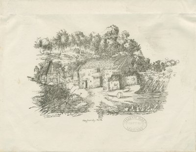Biddulph - Knypersley Mill: 石版画（虚线），[约1826年] （印刷品 作者 学校英语