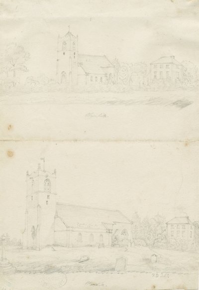 布莱姆希尔教堂：铅笔画，nd [1797]（绘图） 作者 学校英语