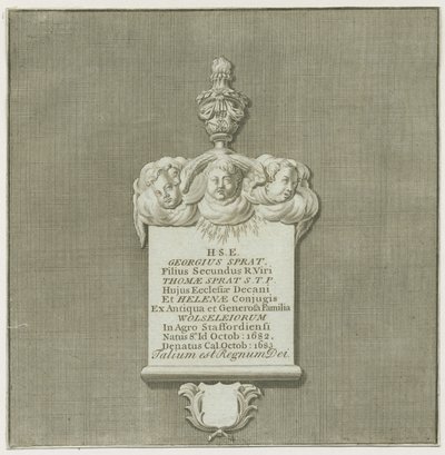 Colwich - Mural Monument to George Sprat: engraving, nd [?19th cent]. (print) 作者 学校英语