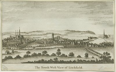 利奇菲尔德--西南风景：铜版画，nd [18世纪末] （印刷品）。 作者 学校英语